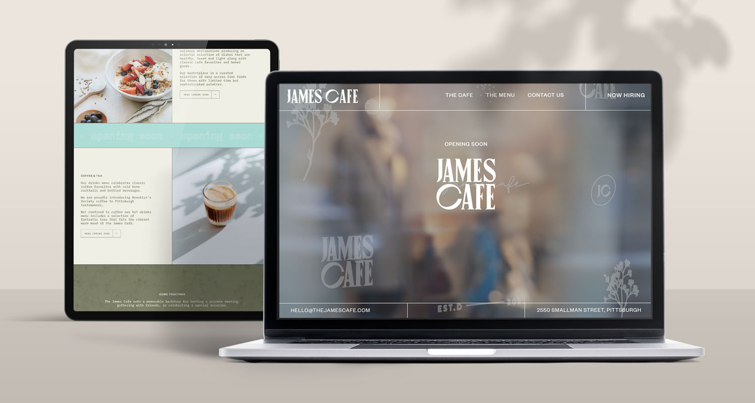 James Cafe | Cafe Branding | Cafe Website Design